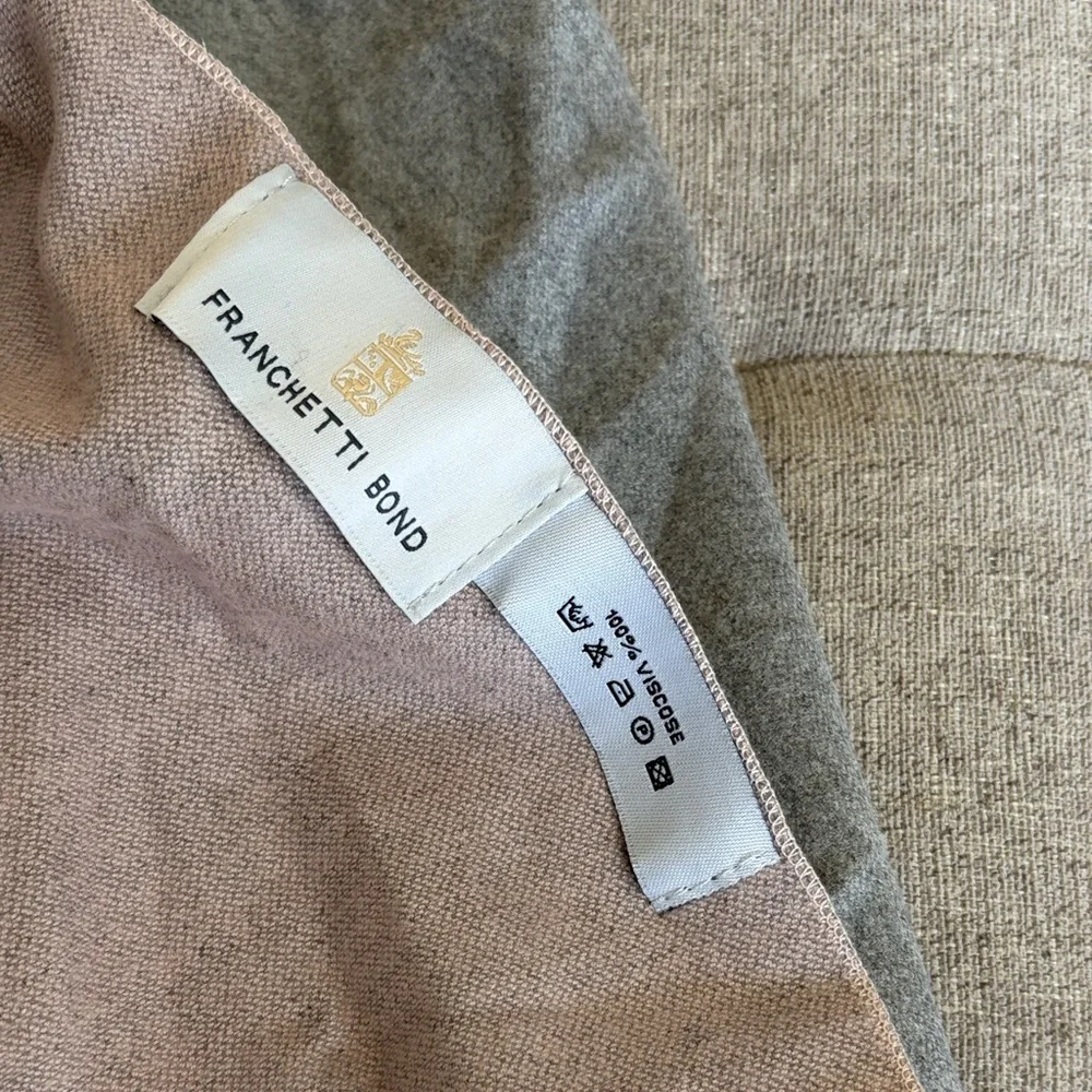 Heather Gray and Blush Stud-Trim Draped Wrap